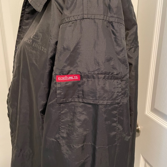 Mens reversible wind breaker jacket black and tan Medium - Picture 4 of 6